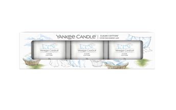 Coffret cadeau Yankee Candle Clean Cotton - 3 pièces