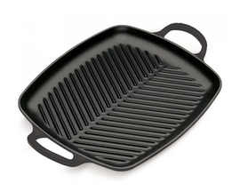 Le Creuset grillplaat rechthoekig zwart 30 x 27 cm