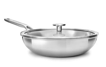 Poêle wok KitchenAid en acier inoxydable Multi-Ply ø 28 cm / 3,6 litres
