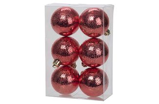 Cosy &amp; Trendy Kerstballen Roze 6-Delig