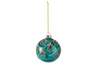 Cosy &amp; Trendy Kerstbal Peacock Groen