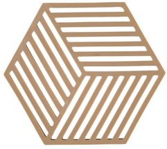 Zone Denmark Pannenonderzetter Hexagon - Dark Camel - 16 x 14 cm
