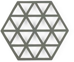 Zone Denmark Pannenonderzetter Triangles - Olive Green - 16 x 14 cm