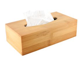 CasaLupo Tissuehouder Bambus 25 x 13 cm