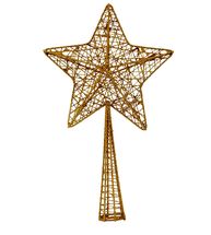 Cosy @Home Kerstboompiek Star Glitter Koper