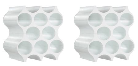 Koziol Wijnrekken Stapelbaar Set-Up Wit - 2 Stuks