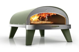 ZiiPa Pizzaofen Piana - Gasmodell - mit Thermometer - Eukalyptus - für ø 30 cm Pizzen