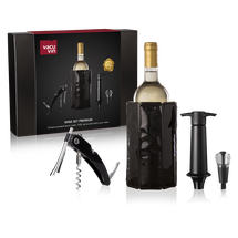 Set de Vino Vacu Vin Premium - Negro - 4 Piezas