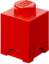 Boîte rangement Lego rouge 12,5 x 12,5 x 18 cm