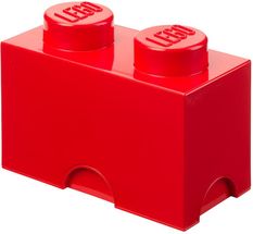 Boîte rangement Lego rouge 25 x 12,5 x 18 cm