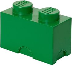 Boîte rangement Lego vert 25 x 12,5 x 18 cm