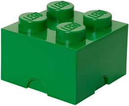 Boîte rangement Lego vert 25 x 25 x 18 cm