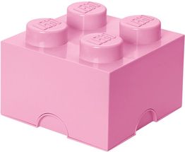 Boîte rangement Lego brillant rose 25 x 25 x 18 cm