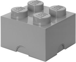 Boîte rangement Lego gris 25 x 25 x 18 cm