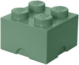 Boîte rangement Lego vert armée 25 x 25 x 18 cm