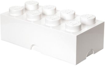Boîte rangement Lego blanc 50 x 25 x 18 cm