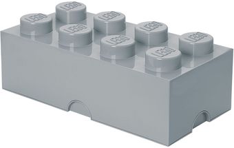 Boîte rangement Lego gris 50 x 25 x 18 cm