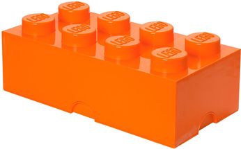 Boîte rangement Lego orange 50 x 25 x 18 cm