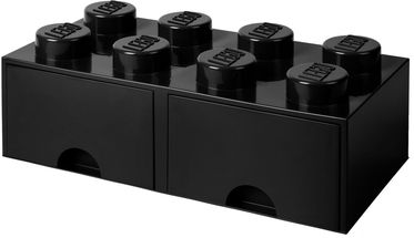 Scatole LEGO con Cassettos nero 50 x 25 x 18 cm
