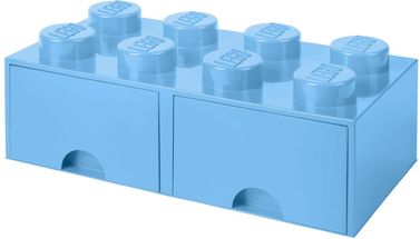 Caja de Almacenamiento LEGO® con Cajones Azul Claro 50 x 25 x 18 cm