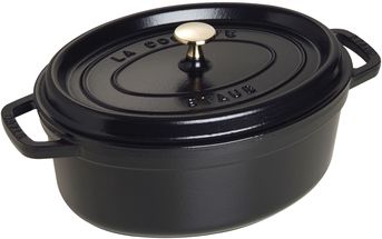 Cocotte ovale en fonte Staub, couleur noire - ø 29 cm / 4,2 litres