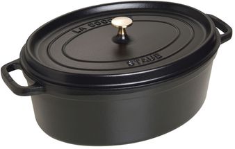 Cocotte ovale en fonte Staub noire - ø 37 cm / 8 litres