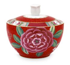 Pip Studio Blushing Birds suikerpot - rood