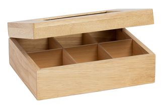 Cosy &amp; Trendy Teebox aus Holz mit 6 Fächern