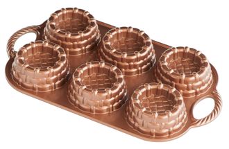 Nordic Ware Moule à gateau Shortcakes Basket Bundt cuivre