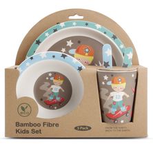Yong Kinderservies Bamboe Skater 5-Delig