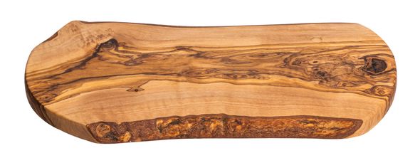 Planche de service Jay Hill Tunea - en bois d'olivier - avec écorce - 33 x 15 cm