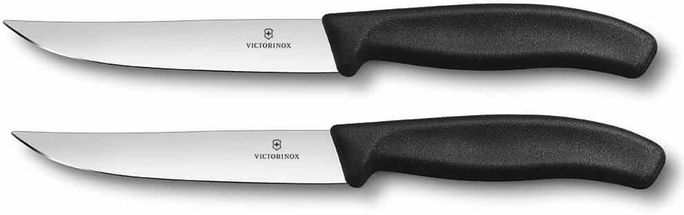 Victorinox Steakmesser Swiss Classic - Schwarz - Glatt - 2 Stück