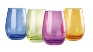 Le Creuset gekleurde waterglazen 43 cl - 4 stuks