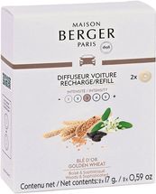 Maison Berger Navulling - voor autoparfum - Golden Wheat - 2 stuks
