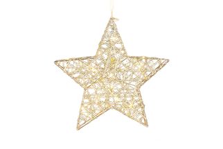 Countryfield Kerstster Goud Leonie B - met LED timer - Small