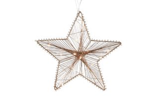 Étoile de Noël Countryfield cuivre Pollux - avec minuterie LED - Petite