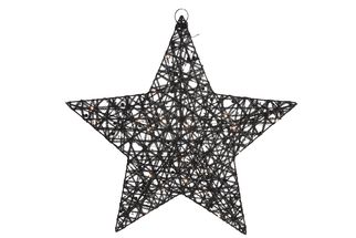 Étoile de Noël Countryfield Noir Lille - avec minuterie LED - Grande