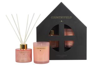 Coffret cadeau Countryfield (bâtonnets parfumés et bougie parfumée) Romance