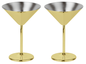 Paderno Martini Gläser Gold 200 ml - 2 Stück