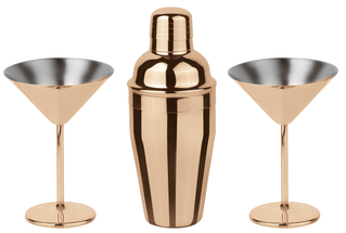 Kit cocktail Martini rose gold 3 pièces - Paderno