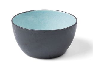 Bitz Kom Zwart/Lichtblauw Ø 14 cm