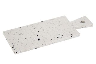 Planche de service en pierre Cosy &amp; Trendy Terrazzo - Blanc - 30  x 12 cm