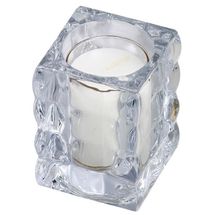 Portavelas Bolsius Cubo Relight Transparente - 4 Piezas 