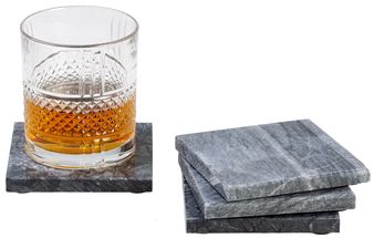 Jay Hill Marble Coasters Grey 10x10 cm - Set of 4