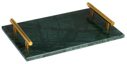 Vassoio Jay Hill - con maniglie - marmo - verde - 30 x 20 cm