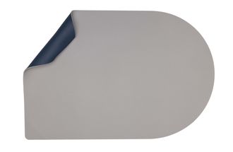 Set de table Jay Hill en cuir - gris / bleu - double-face - 44 x 30 cm