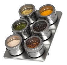 Pot à épices magnétique Blackwell - comprenant 6 pots - en acier inoxydable (RVS)