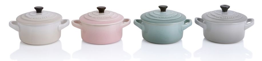 Le Creuset Mini Braadpannetjes Calm Ø 10 cm - 4 Stuks