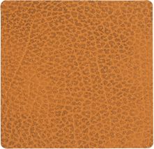 LIND DNA Onderzetter Hippo - Leer - Curry - 10 x 10 cm