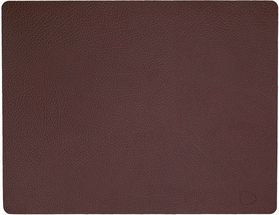 LIND DNA Placemat Hippo - Leer - Plum - 45 x 35 cm